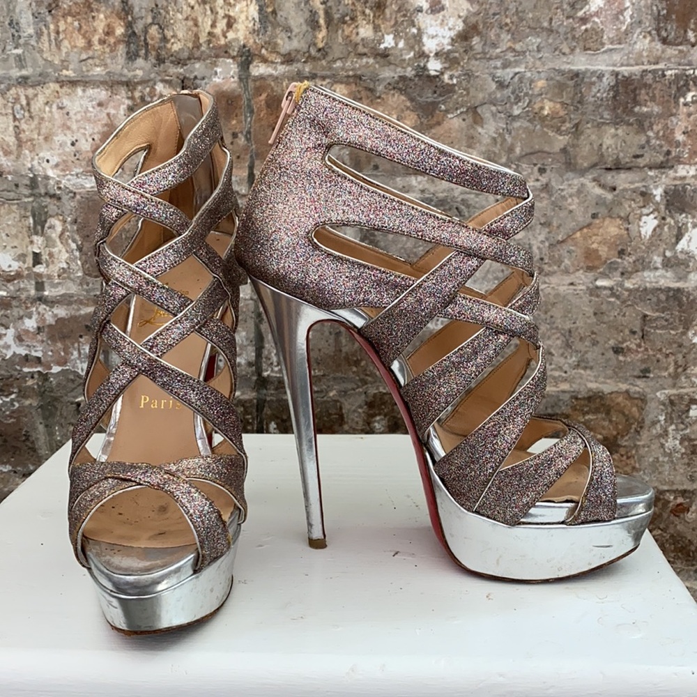 Glitter Christian Louboutin Balota 150 Platforms